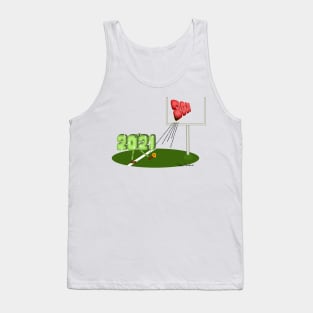 2021 Kicking 2020s Butt Funny Cartoon Tank Top